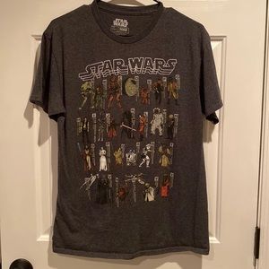 Grey Star Wars T-Shirt Size M